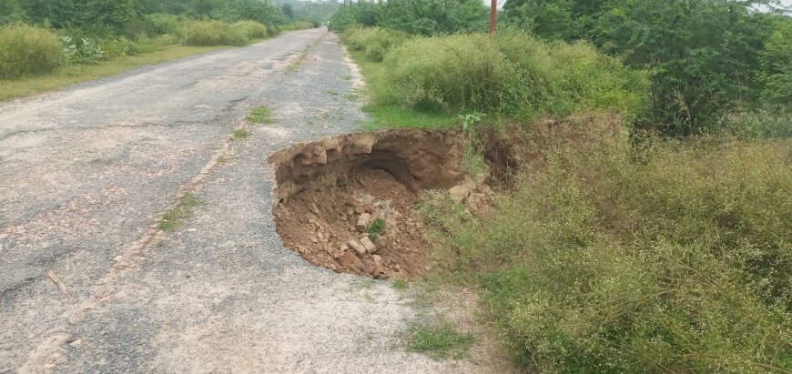 चंबल नहर मार्ग बारिश के कारण काट हादसे की आशंका